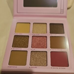 Eyeshadow Palette with Pink, Gold, and Brown Shades
